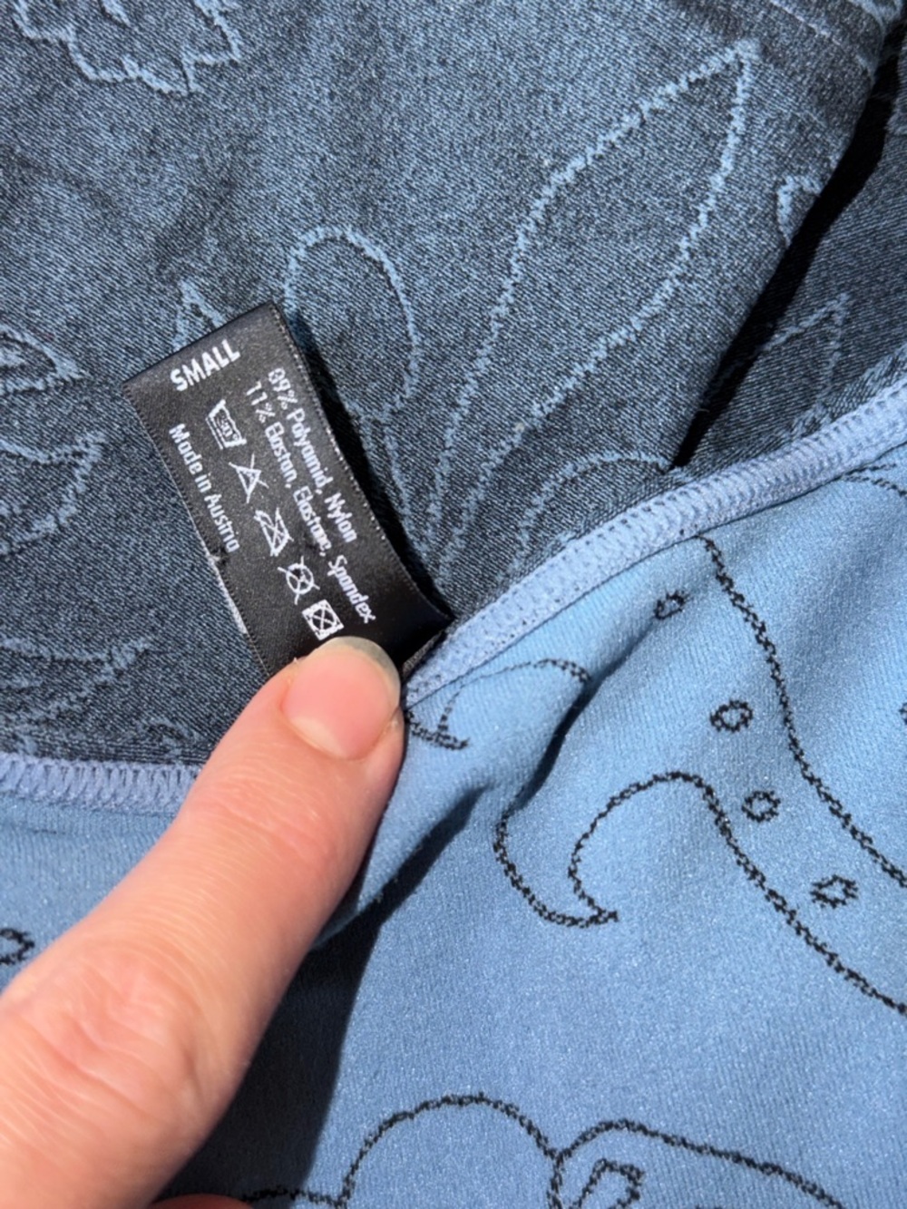 Wolford Velvet Mix Blue Long Sleeve - Picture 10 of 11